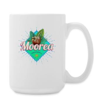 Moorea French Polynesia Island Souvenir - Large Mug 440 ml - white - Right