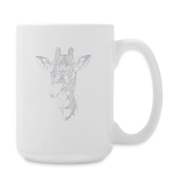 Girafe drôle à la langue - Grande tasse 440 ml - blanc - Droite