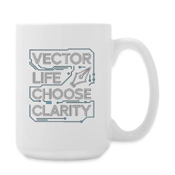 Logo Designer Vector Life Choose Brand Designer - Large Mug 440 ml - white - Right