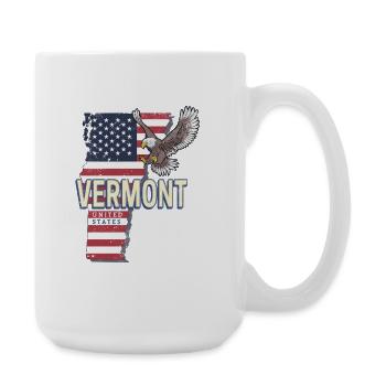 Carte des États-Unis du Vermont Souvenir - Grande tasse 440 ml - blanc - Droite