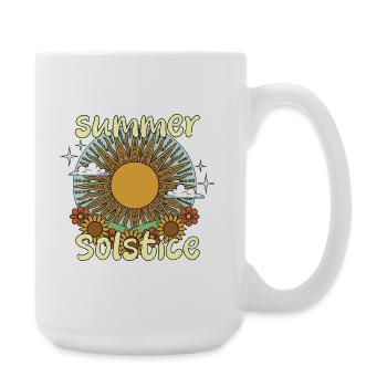 Litha Pagan: Sommersonnenwende, Mittsommer, Mittsommer, Mittsommer. - Große Tasse 440 ml - Weiß - Rechts