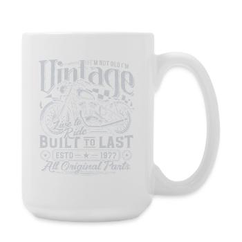 Cadeau d’anniversaire vintage de moto vintage 1977 - Grande tasse 440 ml - blanc - Droite