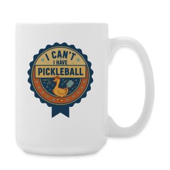Pickleball, je ne peux pas, j’ai un joueur drôle, pickleball. - Grande tasse 440 ml - blanc - Droite