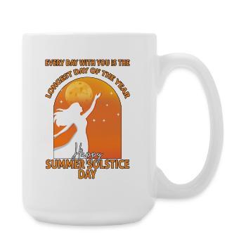 Litha Pagan: Sommersonnenwende, Mittsommer, Mittsommer, Mittsommer. - Große Tasse 440 ml - Weiß - Rechts
