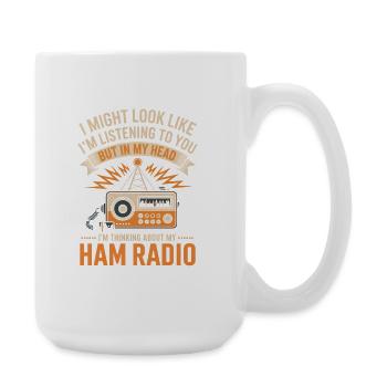 Amateurfunk Tagträume Tee - Große Tasse 440 ml - Weiß - Rechts
