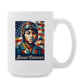 Bessie Coleman - Large Mug 440 ml - white - Right