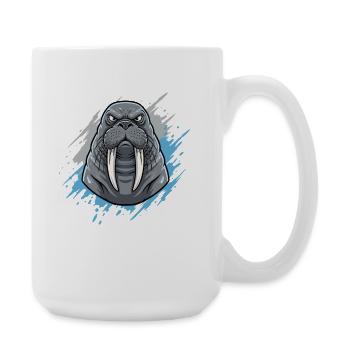 Morse en couleur splash - Grande tasse 440 ml - blanc - Droite