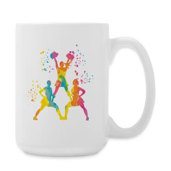Cheerleader Cheer Mom Cheerleading - Große Tasse 440 ml - Weiß - Rechts