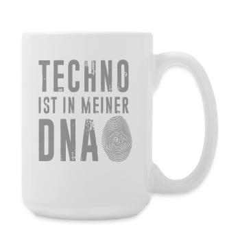 Techno DNA Fingerprint Motiv - Große Tasse 440 ml - Weiß - Rechts