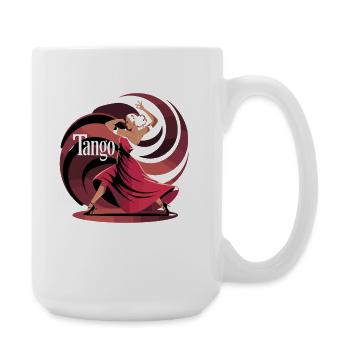 Elegantes Tango Tanzmotiv für Tanzliebhaber - Große Tasse 440 ml - Weiß - Rechts