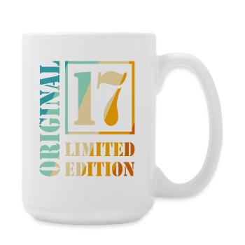 17e anniversaire Garçon Fille Adolescent Original 17 - Grande tasse 440 ml - blanc - Droite