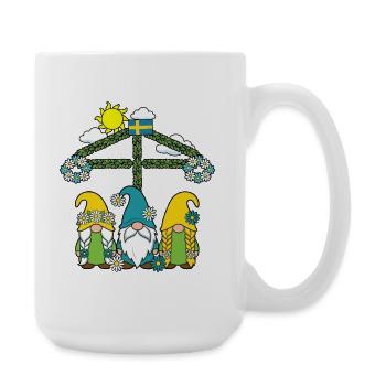 Litha Pagan: Sommersonnenwende, Mittsommer, Mittsommer, Mittsommer. - Große Tasse 440 ml - Weiß - Rechts