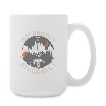 Campeur Randonneur Scout Camping Randonnée Montagnes Forêt - Grande tasse 440 ml - blanc - Droite