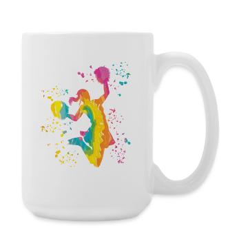 Cheerleader Cheer Mom Cheerleading - Große Tasse 440 ml - Weiß - Rechts