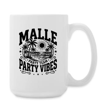 Malle Party Vibes Spruch - Große Tasse 440 ml - Weiß - Rechts
