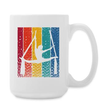 Vertikaltuch Vintage Luftakrobatik Aerial Silk - Große Tasse 440 ml - Weiß - Rechts