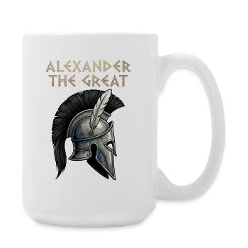 Alexander the Great Warrior Helmet - Large Mug 440 ml - white - Right