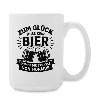 Bier Spruch Bierkrüge Sarkasmus Strasse von Hormus - Große Tasse 440 ml - Weiß - Rechts