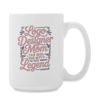 Logo Designer Mom The Idol The Brand Specialist - Large Mug 440 ml - white - Right