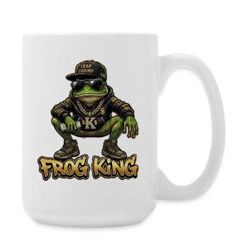 Roi grenouille Gangsters Vêtements de ville - Grande tasse 440 ml - blanc - Droite