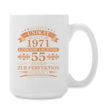 Unikat seit 1971 Jahrgang – 55. Geburtstag - Große Tasse 440 ml - Weiß - Rechts