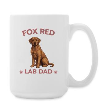 Papa labrador rouge renard Chemise Papa Labrador Père chien - Grande tasse 440 ml - blanc - Droite