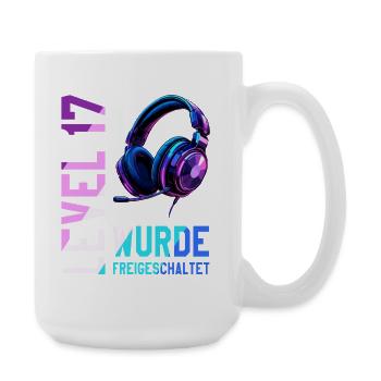 17. Geburtstag Junge Mädchen Teenager Level 17 - Große Tasse 440 ml - Weiß - Rechts