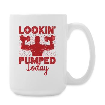 Motivation fitness Bodybuilder qui semble motivé aujourd’hui - Grande tasse 440 ml - blanc - Droite