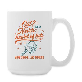Pickleball Funny Player Love Pickle Ball Never - Large Mug 440 ml - white - Right