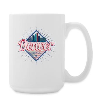 Denver, Colorado, États-Unis, souvenir - Grande tasse 440 ml - blanc - Droite
