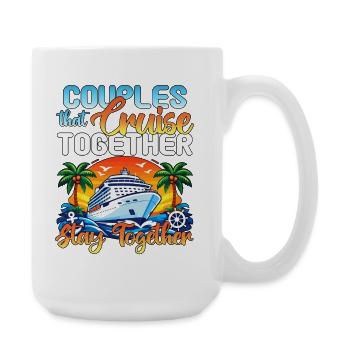 Paare, die zusammen kreuzen, bleiben zusammen - Große Tasse 440 ml - Weiß - Rechts