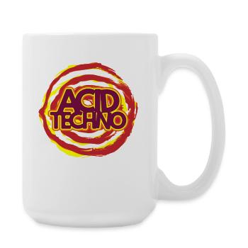 Acid Techno Neon-Logo - Große Tasse 440 ml - Weiß - Rechts