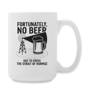 Heureusement, pas d’humour à la bière à la manière d’Hormuz - Grande tasse 440 ml - blanc - Droite