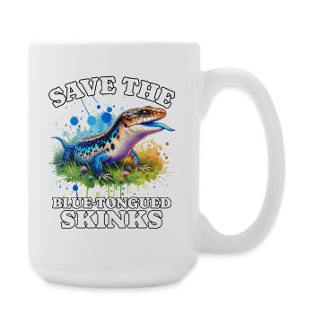 Save Bluetongue Skink - Large Mug 440 ml - white - Right