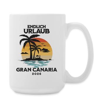 Gran Canaria Urlaub 2026 Kanaren Reise Outfit - Große Tasse 440 ml - Weiß - Rechts