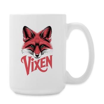 Tête de renard Vixen Tête Statement Chemise Animal Sauvage - Grande tasse 440 ml - blanc - Droite