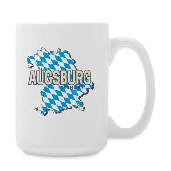 Augsburg City in Bavaria Germany Souvenir - Large Mug 440 ml - white - Right