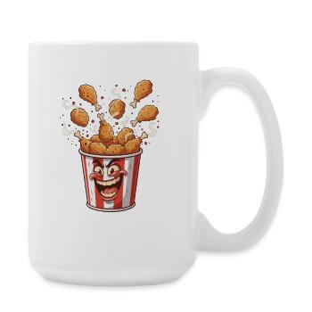 Popcorn Bucket Smile Face - Large Mug 440 ml - white - Right