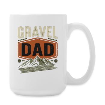 Gravel Dad Bike Dad Biker Gift - Large Mug 440 ml - white - Right