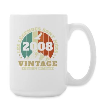 2008 Vintage Rétro Cadeau d’anniversaire - Grande tasse 440 ml - blanc - Droite