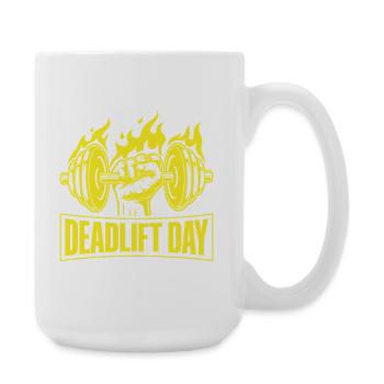 Journée de Motivation Fitness Bodybuilder Deadlift - Grande tasse 440 ml - blanc - Droite
