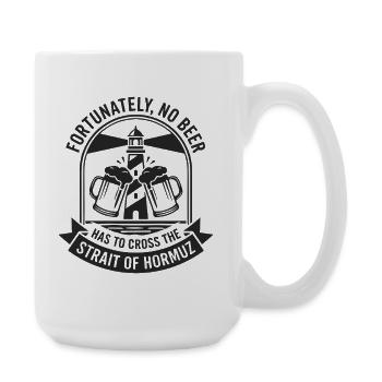 Heureusement, pas d’humour à la bière à la manière d’Hormuz - Grande tasse 440 ml - blanc - Droite