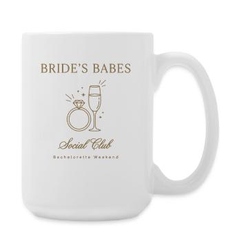 Bride Babes Shirt JGA Bachelorette Team Bride - Large Mug 440 ml - white - Right