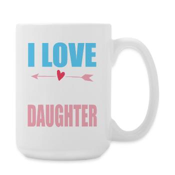 LGBTQ-Pride-Monat – Ich liebe meine trans Tochter - Große Tasse 440 ml - Weiß - Rechts