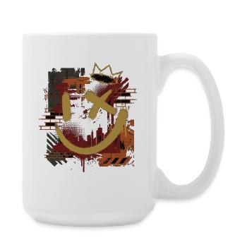 Graffiti Smile Street Art Urban - Große Tasse 440 ml - Weiß - Rechts