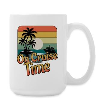 Croisière en croisière : voyage en famille - Grande tasse 440 ml - blanc - Droite