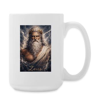 Zeus Portrait - Large Mug 440 ml - white - Right