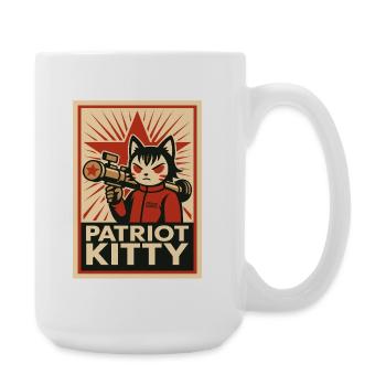 Patriot Kitty Rocket Art - Large Mug 440 ml - white - Right