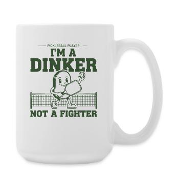 Pickleball-Spieler Lustiger Dinker Kein Kämpfer Liebe - Große Tasse 440 ml - Weiß - Rechts