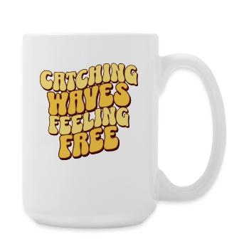 Catching Waves Feeling Free - Large Mug 440 ml - white - Right